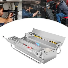 Tool Storage Box, Folding Tool Box, 2-Layer Multi-Function Tool Organizer