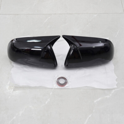 Gloss Black Ox Horn Style Mirror Covers Cap Trim For Toyota Highlander 2008-2013