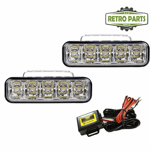 DRL Luci Per Land Rover Defender Paraurti LED Diurne Lampade 90 110 130 - Foto 2 di 7