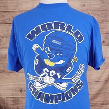 LARRY FLYNT'S HUSTLER CLUB ST LOUIS BLUES HOCKEY WORLD CHAMPIONS TSHIRT SIZE 2XL