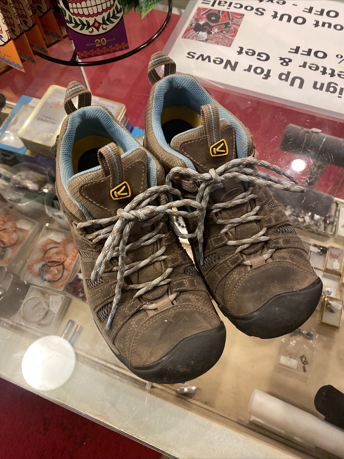 Keens Mens 9 Dark Olive Lace Up Shoe Boot eBay