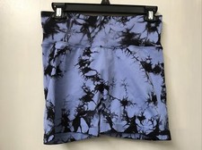 Tie Dye High Stretch Seamless Quick-drying High-Waisted Yoga Biker Shorts Blue M