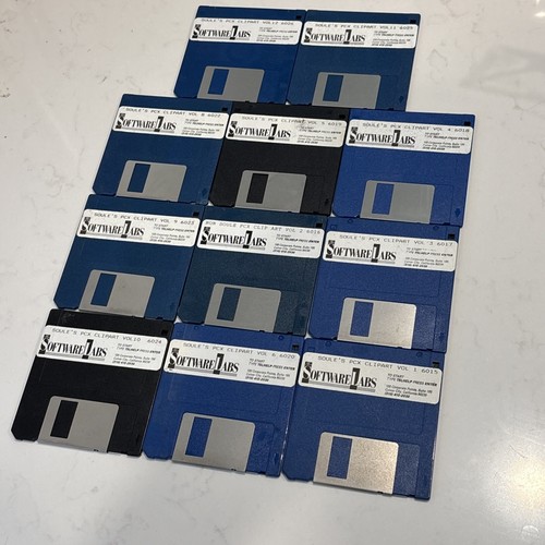 The Software Labs Vintage 3.5" Floppy Disks Lot Bundle Of 11 Soule’s Clip Art - Picture 2 of 6