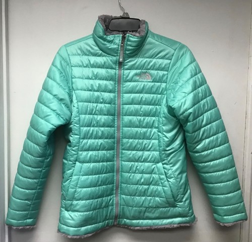 Turquoise/Grey puffer Jacket Sz XL | eBay