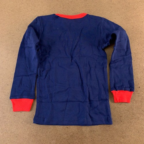 Shelry Kids Size 6 Snug Fit Blue Holiday Printed 2 Piece Pajama Jogger Set New - Picture 6 of 8