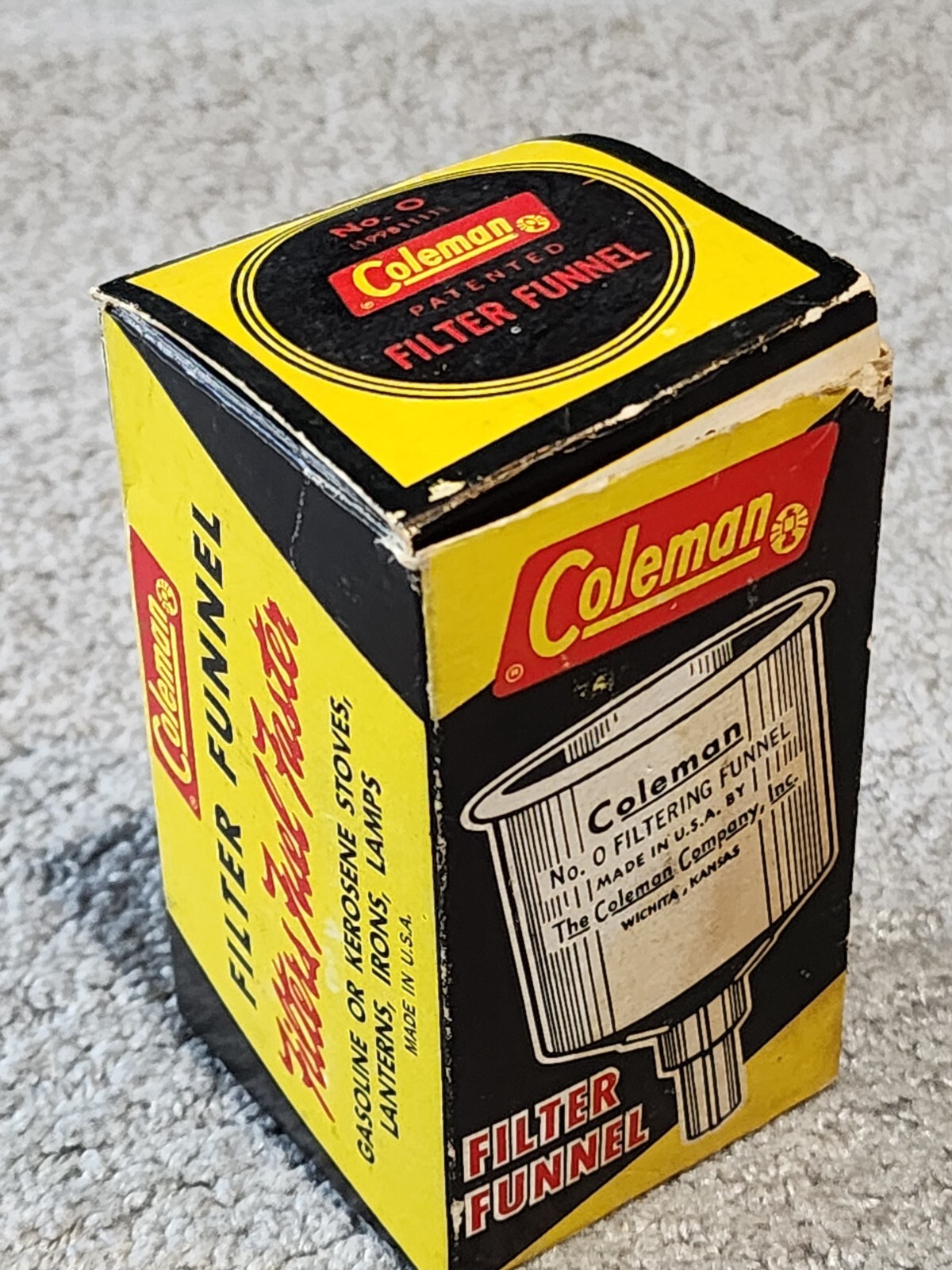 Vintage COLEMAN No. 0 FILTERING FUNNEL Aluminum Lantern / Stove Funnel