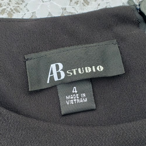 Kleid Größe 4 Neu ohne Etikett blau schwarz weiß von AB Studio Aquarell blau schwarz - Bild 5 von 8