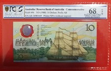 1988 Australia $10 Note Johnston/Fraser SUPERB GEM UNC 68 OPQ  AB  34985449