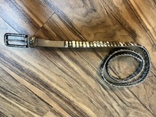 * Ledergürtel*Legend*Damengürtel 85cm M *grau mit Nieten*trendy*TOP*