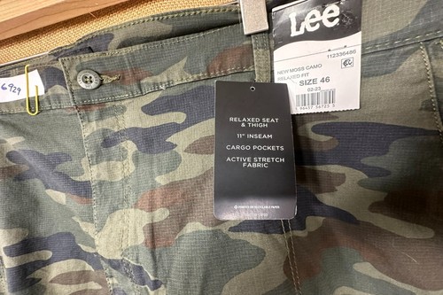 NWT Lee men’s cargo camo shorts flat 46 zip relaxed stretch Bangladesh 1964575 - Picture 8 of 9