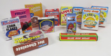 VTG Play Food Boxes 12 Pieces Empty Mini Pretend Kids' Kitchen Cereal Milk More
