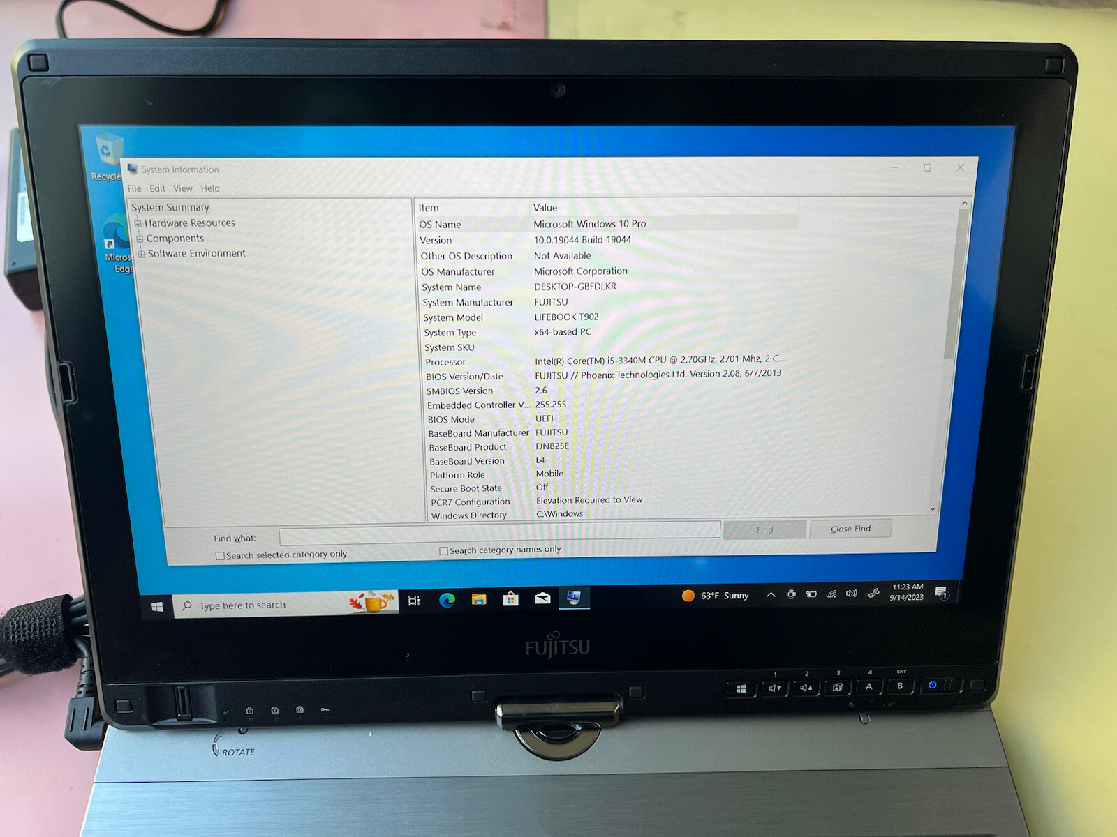 FUJITSU LIFEBOOK T902 (2 IN 1)Core i5-3340M 6GB RAM 256GB SSD WEBCAM TOUCHSCREEN - Picture 7 of 17