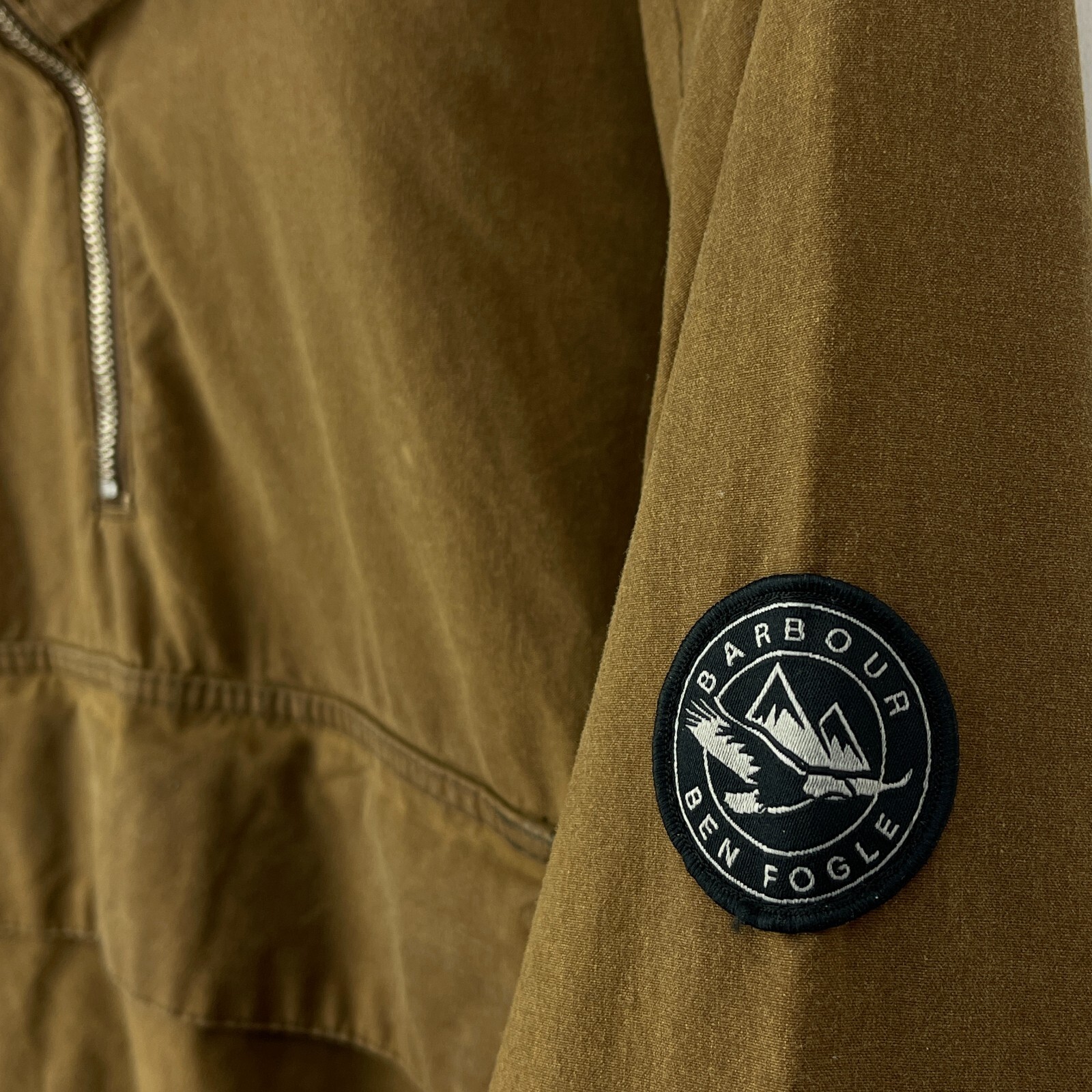 Barbour Ben Fogle Bowfell Wax Smock Jacket Mens Large Sand Brown Cagoul