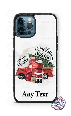 Merry Christmas Santa Claus Truck in Woods Phone Case For iPhone Samsung Google