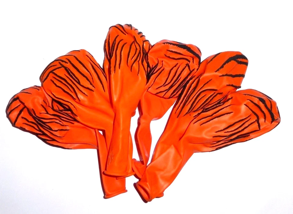 Tiger Large Size Foil Balloon (50cm) + 12 Orange Latex Jungle Safari Balloons - image 2 of 3