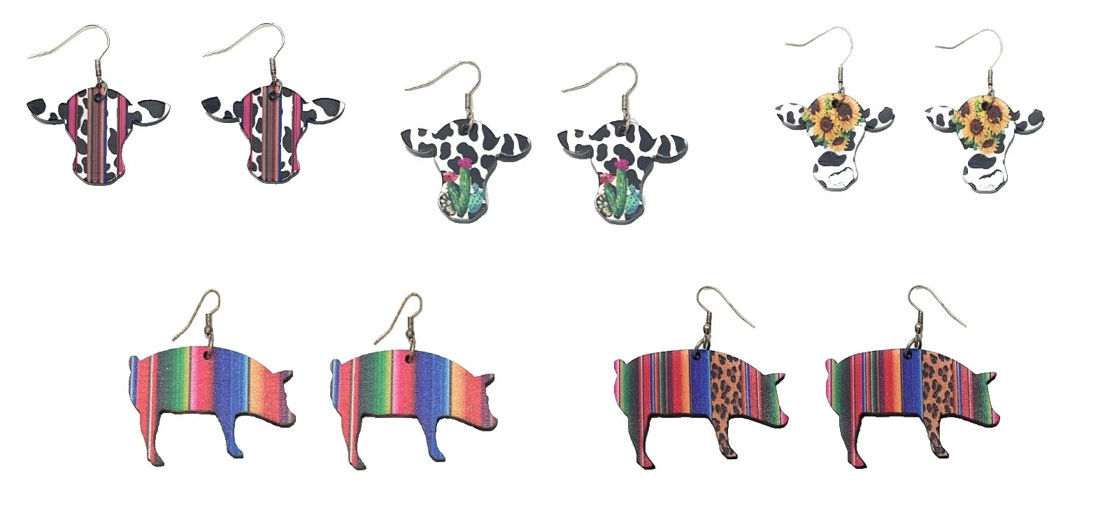 Pendientes de Moda Animal Plateado