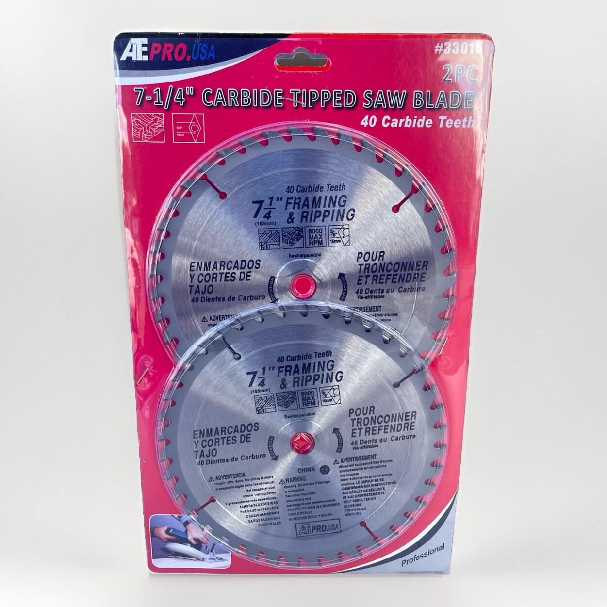 Blade 2 Pc For Circular Saw, Table Saw, Or Miter Saw