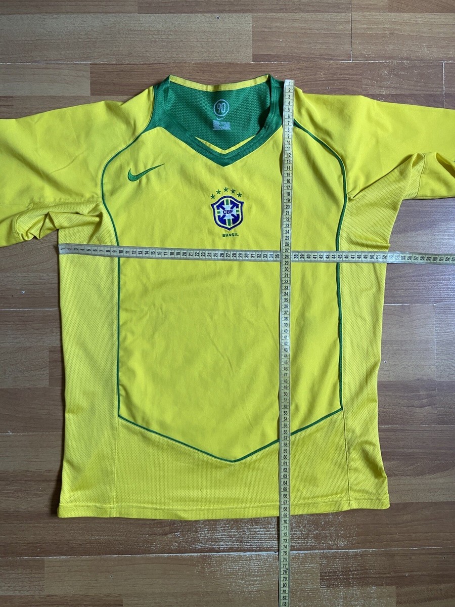 BRAZIL 2004 2006 HOME FOOTBALL SHIRT SOCCER JERSEY NIKE sz M