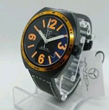 Montre Hommes Aviateur Noir AVIO MILANO, Série Numéroté Étui 40mm, Made IN Italy