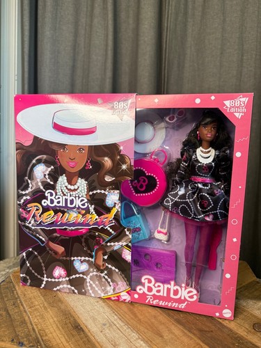 Barbie Rewind 80s Edition Doll Sophisticated Style Dark-Brown Curly Hair, NIB - Picture 2 of 16