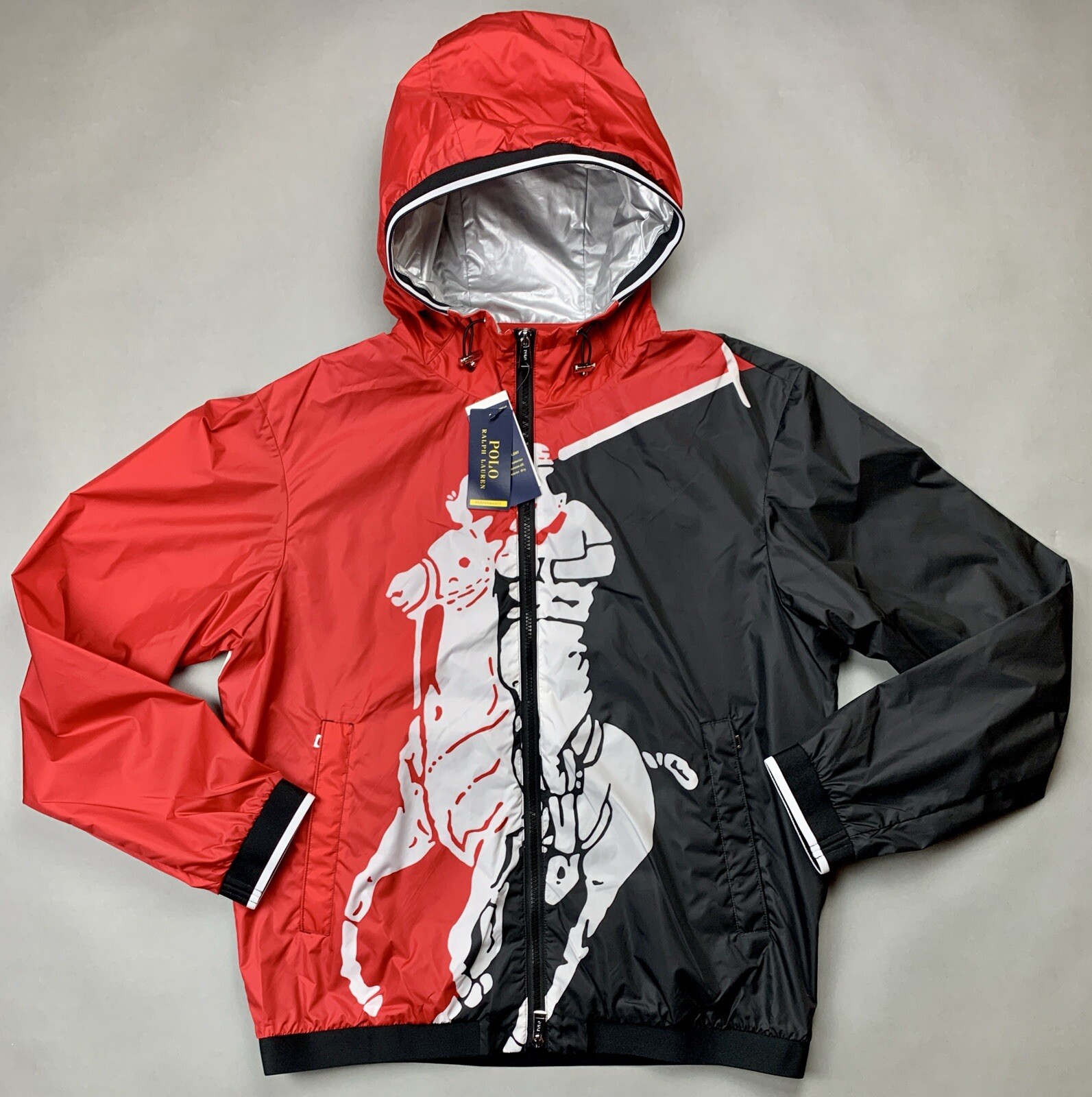 NUOVA RARA POLO RALPH LAUREN PERFORMANCE P WING BIG PONY GIACCA A VENTO MEDIA