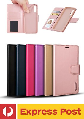 Samsung Note 10 Leather Wallet Card Holder Flip ShockProof HANMAN Case