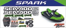 SEADOO SPARK 3 UP 2015 - 2022 Graphics / Decal / Sticker Kit Green