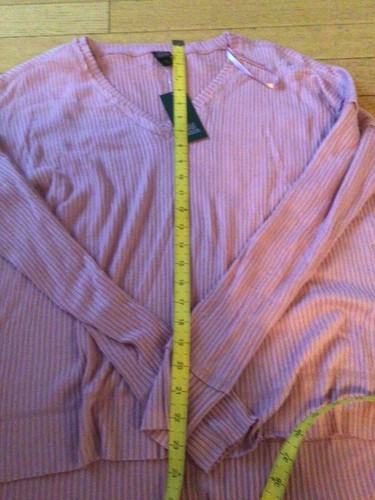 Women's Long Sleeve V Neck Cozy Soft Rib T Shirt Wild Fable Pink Size Small - 第 6/7 張圖片