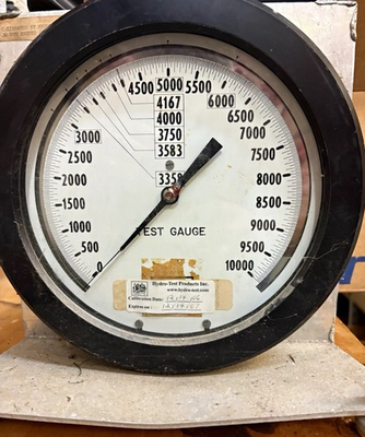 #ad Hydro Test Products Model 140 400 8 in Pressure Test Gauge 0 10000 PSI $250.00