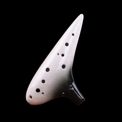 Gradient black 12-hole ocarina, alto C, AC major.....