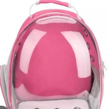 Kitty Carrier Bag Clear Breathable Cat Backpack Travel PINK Transparent Pet Cage