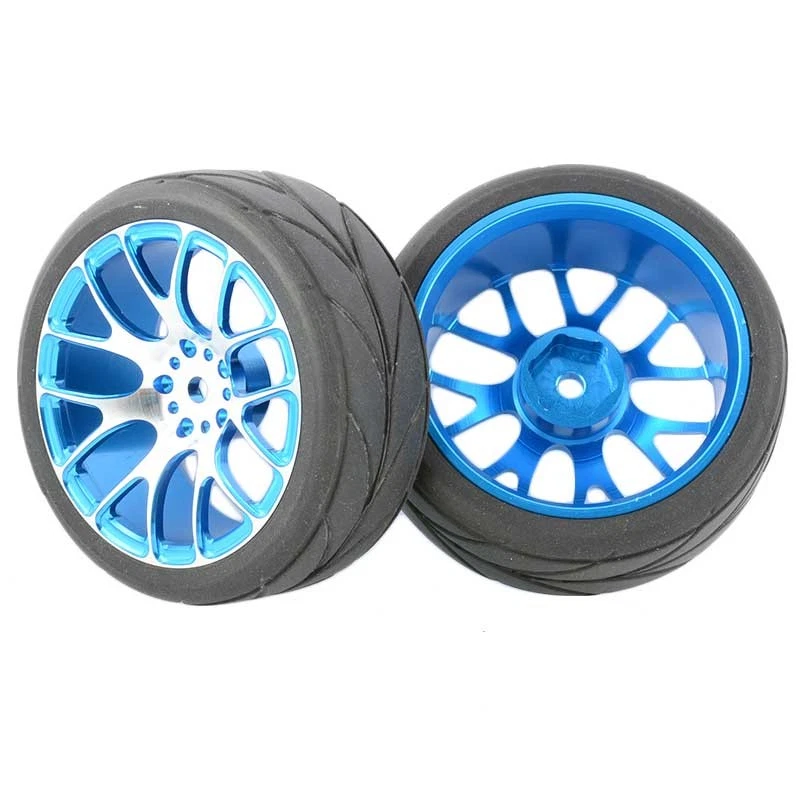 Llantas de aleación de coche de radiocontrol en carretera 1/10 neumáticos de goma para Tamiya tt01 tt02 HSP HPI FW06 Foto 4 de 4