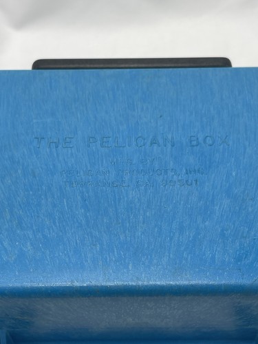 Vintage The Pelican Box - Custodia rigida blu 8,5" x 5,5" x 3" con schiuma - Foto 8 di 14