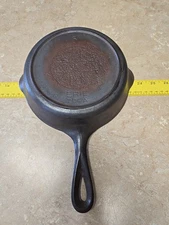 Vtg Griswold #5 Cast Iron Erie 724 A Skillet Large Block Erie Smoke Ring 