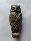 Rare Antique Brass Japanese Owl Vesta Case Match Safe