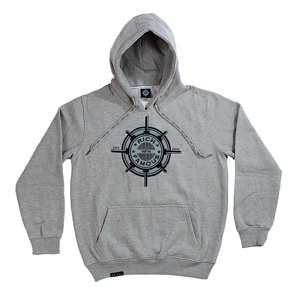 Sudadera con Capucha 360 Gsm Algodón Premium Bordado Colores Negro o Gris RNF Talla Pequeña - 3XL Foto 2 de 4