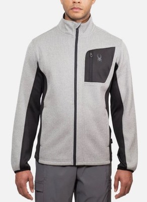 Spyder Men's Full Zip Relaxed Fit Jacket - Gray - XLarge