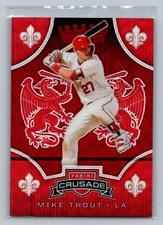 2019 Panini Chronicles #8 Mike Trout Crusade Ruby Wave #/199
