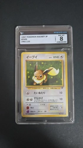 1997 pokemon rocket jp eevee no.133  wcg 8 ≈ psa 8