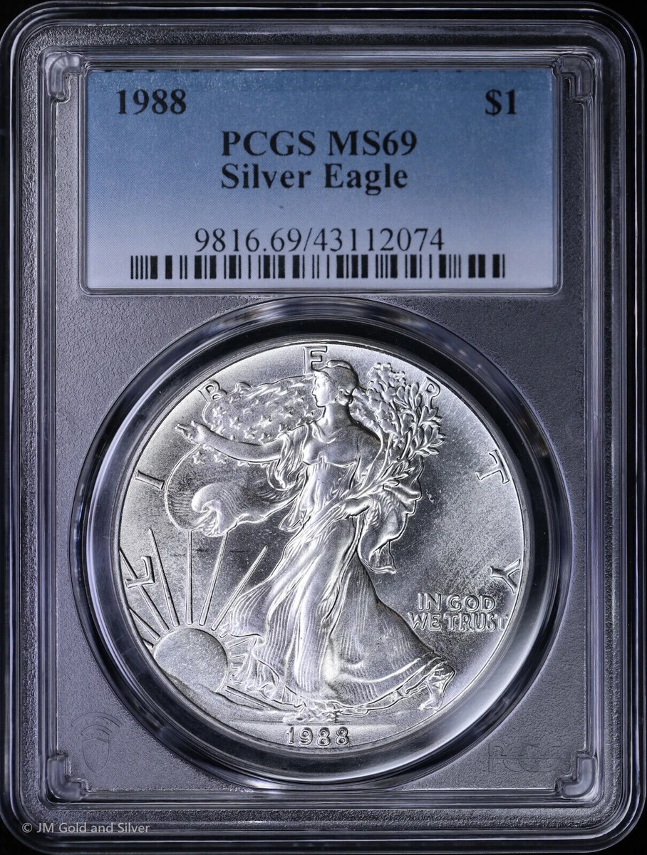 American Eagle MS 69 Graded 1988 Silver Bullion Coins for sale | eBay American Eagle MS 69 Graded 1988 Silver Bullion Coins for sale | eBay