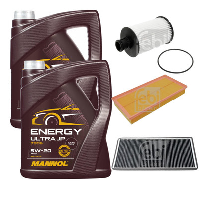FEBI BILSTEIN Inspektionspaket 10L MANNOL Energy Ultra JP 5W-20 für Land Rover