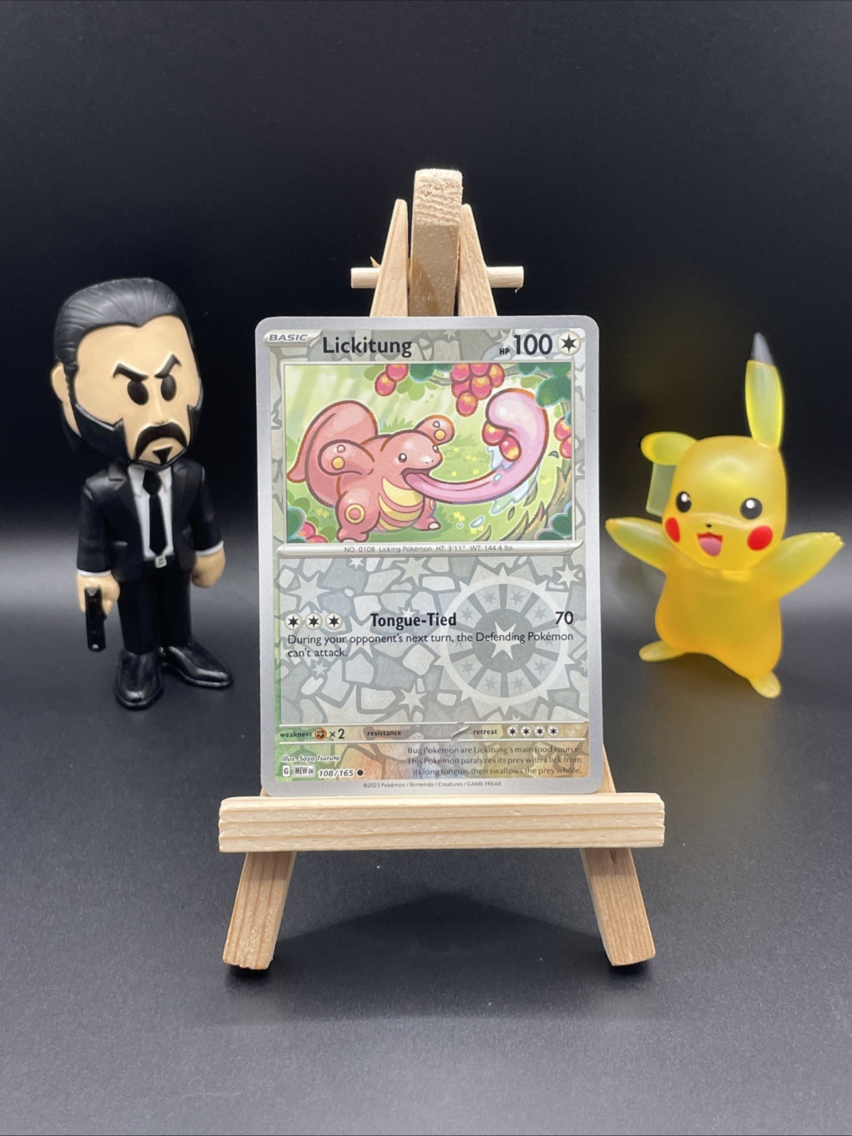 Pokemon 151 Lickitung 108/165 Reverse Holo Rare NM