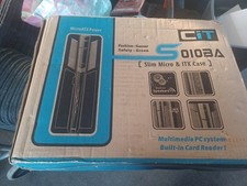 CiT S011B Slim Micro ATX / ITX Case  Built-in Card Reader - Black