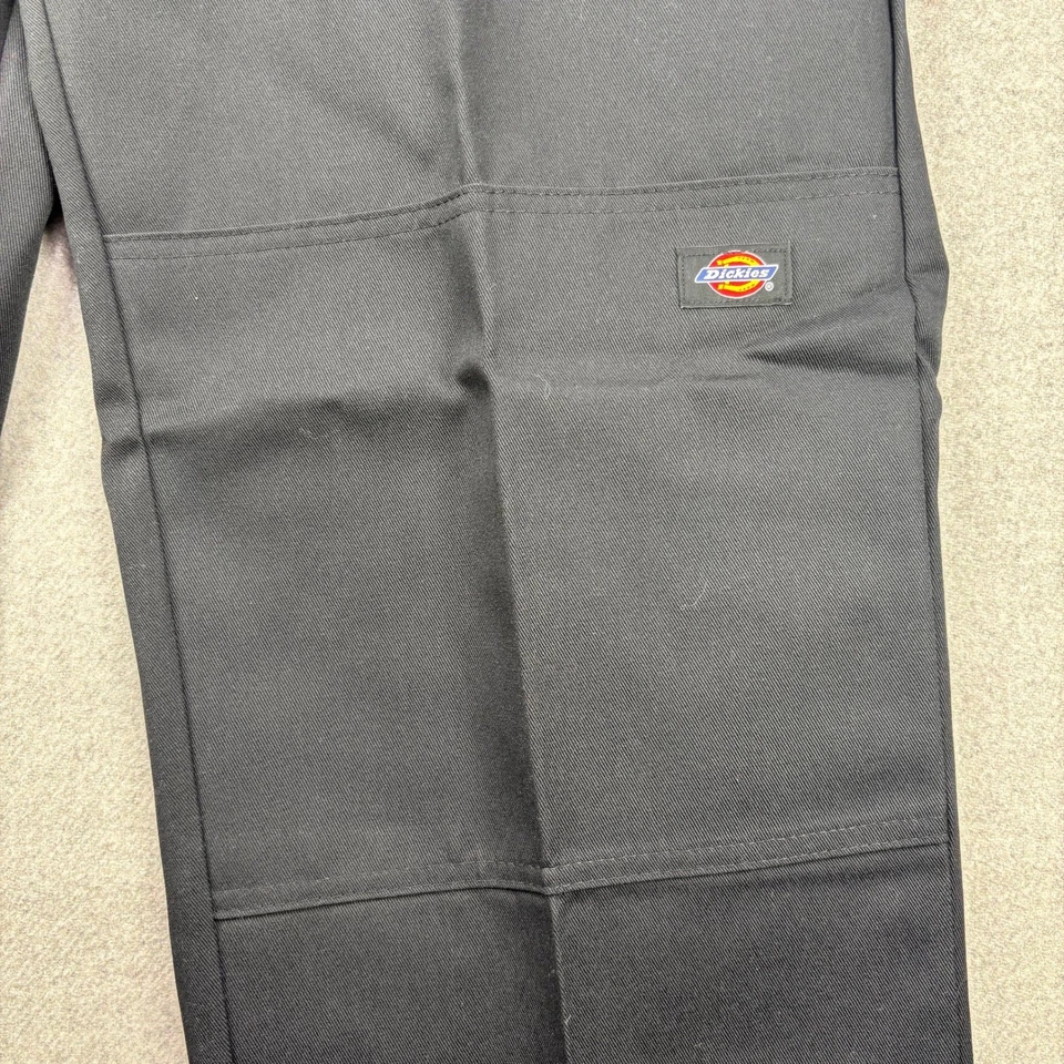 NEW Dickies Double Knee Work Pants Mens 38x34 Black Loose Fit Straight Leg Twill - Image 4 of 4