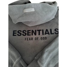 Fear of God Essentials Hoodie Stretch Limo Black Size Small AUTHENTIC