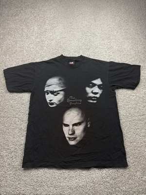 VTG Smashing Pumpkins T-shirt Men's Medium Black Adore 3 Faces Band Giant Label