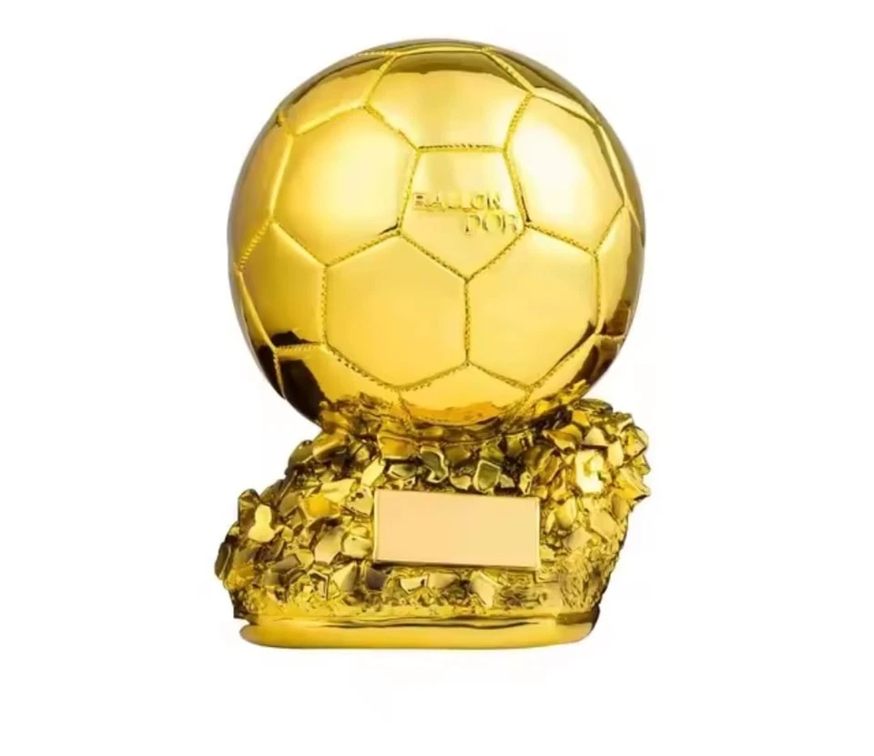 Pallone d'Oro Trofeo Calcio Sferico Messi CR7 Regalo Concorso Premio