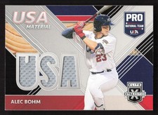 2020 Panini Elite Extra Edition Alec Bohm USA Material Black MEM #USAM-AB Card