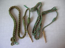 Lot de 2 anciennes fourragères du soldat militaire français uniforme armée