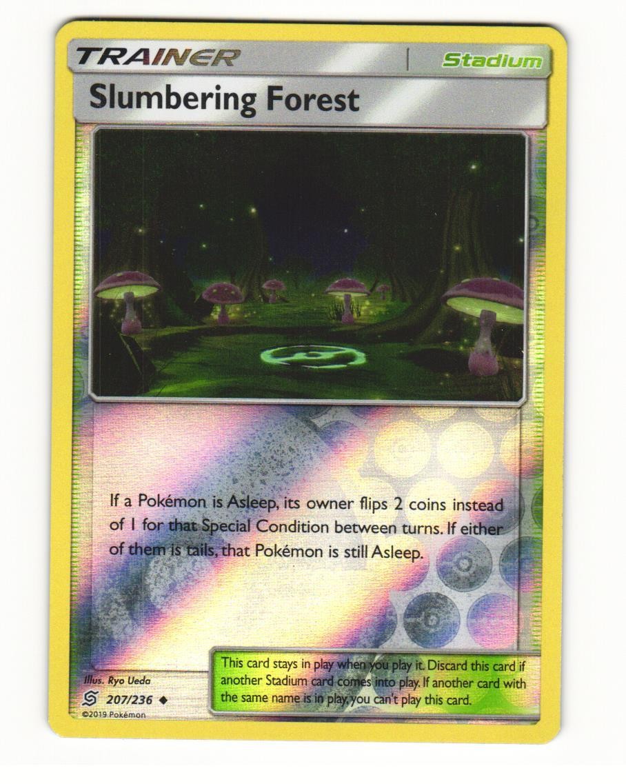 Slumbering Forest 207/236 Uncommon Reverse Holo 2019 Unified Minds Pokemon LP